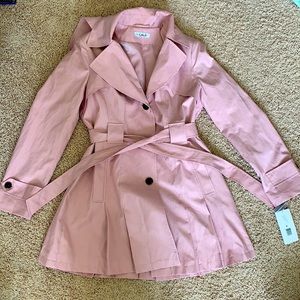 Via Spiga Pink hooded trench coat